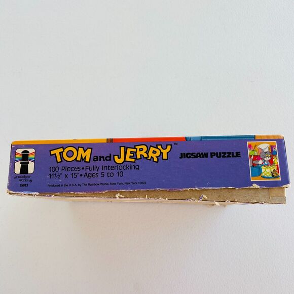 Rainbow Works Tom & Jerry 100pc Jigsaw Puzzle 75913 Vintage 1983 Ages 5-10 B01 - Picture 10 of 11